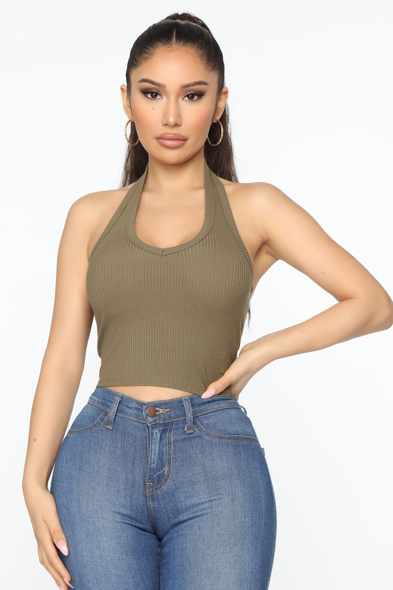 Halter Top - Olive | Fashion Nova ...